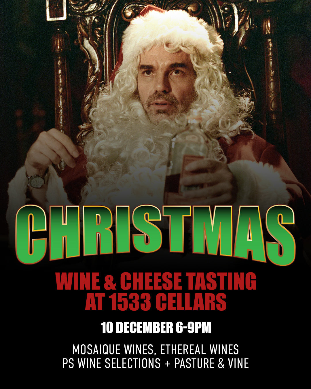 Christmas Wine & Cheese Tasting at 1533 Cellars (10 December 6-9pm)