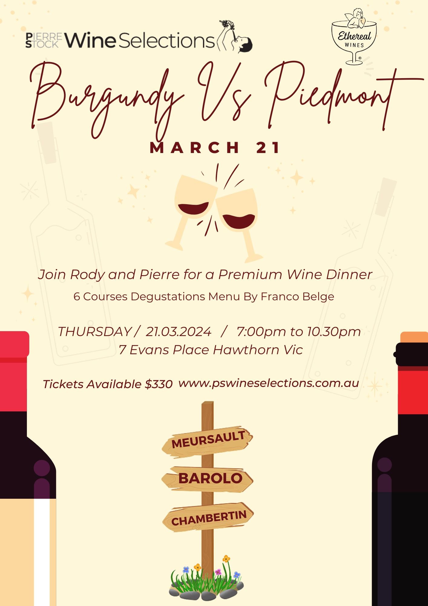 Burgundy Vs Piedmont Dinner