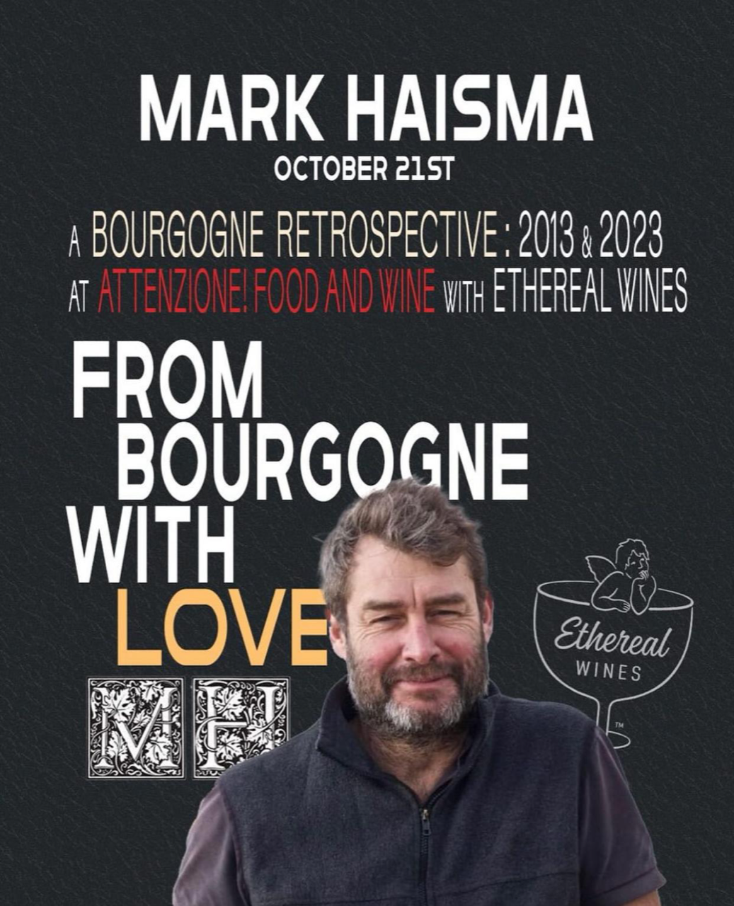 Mark Haisma Dinner at Attenzione - 21 October