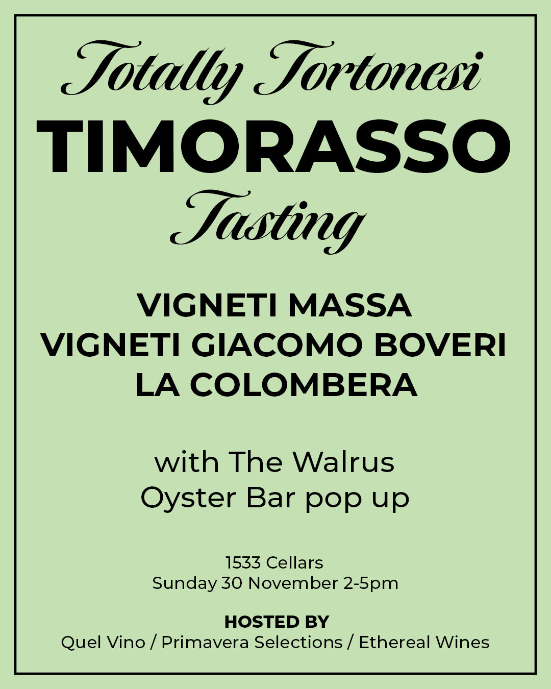 Totally Tortonesi Timorasso Tasting